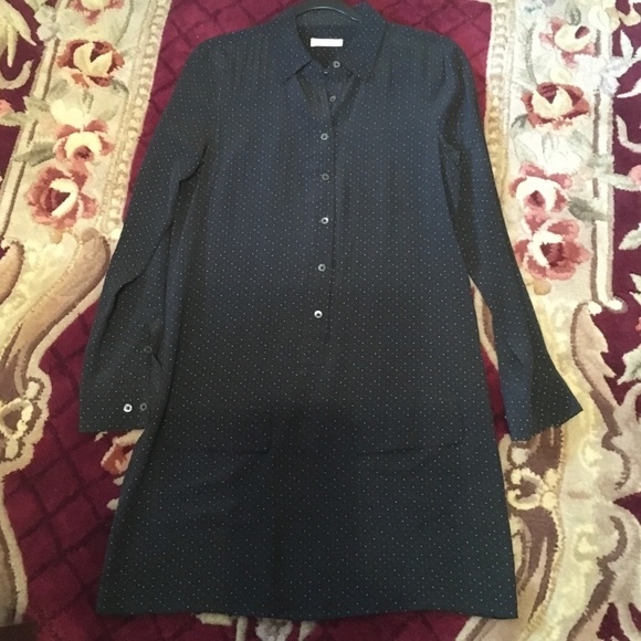 Equipment 100% Silk Long Sleeve Dress w/ Pockets - Picture 2 of 10